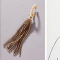 Anthropologie Jewelry | Anthro Biggie Hoop Tassel Earrings Nwt | Color: Brown | Size: Os