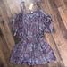 American Eagle Outfitters Dresses | American Eagle Off The Shoulder Floral Romper | Color: Purple | Size: S