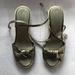 J. Crew Shoes | J.Crew Metallic Knot Wedge Sandal | Color: Silver/White | Size: 7