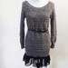 American Eagle Outfitters Dresses | Chiffon Ruffle Sweater Dress | Color: Black | Size: S