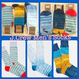 J. Crew Underwear & Socks | J. Crew Repp Stripe Socks And Muti Stripe Socks | Color: Silver | Size: Os