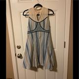 Free People Dresses | Free People Striped Boho Skater Dress Size 10 | Color: Brown | Size: 10