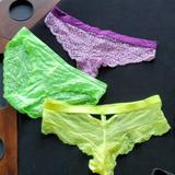 Victoria's Secret Intimates & Sleepwear | Lot Of 3 Victoria's Secret Lace Panties | Color: Green | Size: M