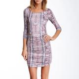 Free People Dresses | Free People Ruched Dress *Nwt* | Color: Gray/White | Size: S