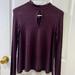 American Eagle Outfitters Tops | Ae Soft And Sexy Keyhole Long Sleeve Top | Color: Purple/Black | Size: Xs