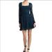 Free People Dresses | Free People Teal Laced Long Sleeve Dress | Color: Black | Size: S