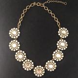 J. Crew Jewelry | J. Crew Crystal Circle Necklace | Color: Black | Size: Os
