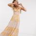 Free People Dresses | Free People "Let's Smock About It Maxi Dress" Nwt | Color: Cream/Tan | Size: M