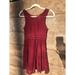 Free People Dresses | Free People Burgundy Skater Mini Dress Sz 0 | Color: Red/Brown | Size: 0