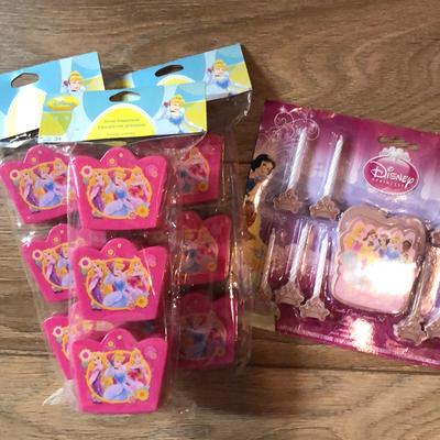 Disney Party Supplies | Disney Princess Candles Cake Topper & Party Boxes. | Color: Brown | Size: Os