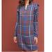 Anthropologie Dresses | Cloth & Stone For Anthropologie Plaid Shift Dress | Color: Blue/Purple | Size: S