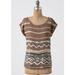 Anthropologie Tops | Anthropologie Deletta Embellished Sequin Top | Color: Brown | Size: Xs