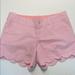 Lilly Pulitzer Shorts | Lilly Pulitzer Striped Scallop Short Size 0 | Color: Pink/Gray | Size: 0