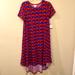 Lularoe Dresses | Lularoe Carly Hi Low Dress Front Pocket Xs Nwt | Color: Purple/Red | Size: Xs
