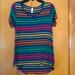 Lularoe Tops | Lularoe Classic Stripped Tee Size Small | Color: Blue/Black | Size: S