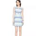 Kate Spade Dresses | $328 Kate Spade Striped V-Neck Dress Bow Back | Color: Silver | Size: 0