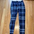 Free People Pants & Jumpsuits | Free People Plaid Skinny Pants Size 0 | Color: Tan/Blue | Size: 0