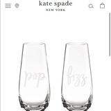 Kate Spade Dining | Kate Spade Pop/Fizz Stemless Champagne Glass Pair | Color: Silver | Size: Os