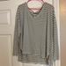 American Eagle Outfitters Tops | American Eagle Soft And Sexy Long Sleeve Tee | Color: Gray/Cream | Size: L