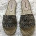 Free People Shoes | New Free People Espadrille Slides Size 9 | Color: Silver | Size: 9