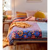 Urban Outfitters Bedding | Karena Colorblock Velvet Quilt | Color: Tan | Size: Queen
