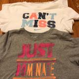 Nike Shirts & Tops | 2 Girls Nike Tees, Can’t Miss, And Just Dominate | Color: Brown | Size: Xlg