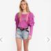 Free People Tops | Free People La Cienega Front Embroidery Blouse | Color: Purple/Pink | Size: S