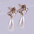 Anthropologie Jewelry | Anthropologie Vintage Insect Pearl Drop Earrings | Color: Silver | Size: Os