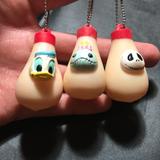 Disney Accessories | Disney Donald Jack Stitch Bulb Keychains | Color: Tan | Size: Os