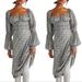 Free People Dresses | Free People Aglow Smocked Long Sleeve Midi Dress | Color: Silver | Size: L