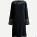 J. Crew Dresses | J.Crew Embellished Long-Sleeve Shift Dress 2 | Color: Black | Size: 2