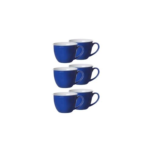 Ritzenhoff & Breker DOPPIO Milchkaffeetasse 350 ml indigo blau 6er Set