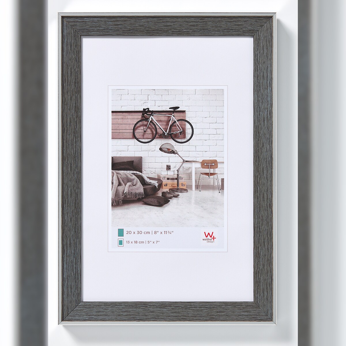 walther + design Bohemian Designrahmen 50x70 cm GRAU Image