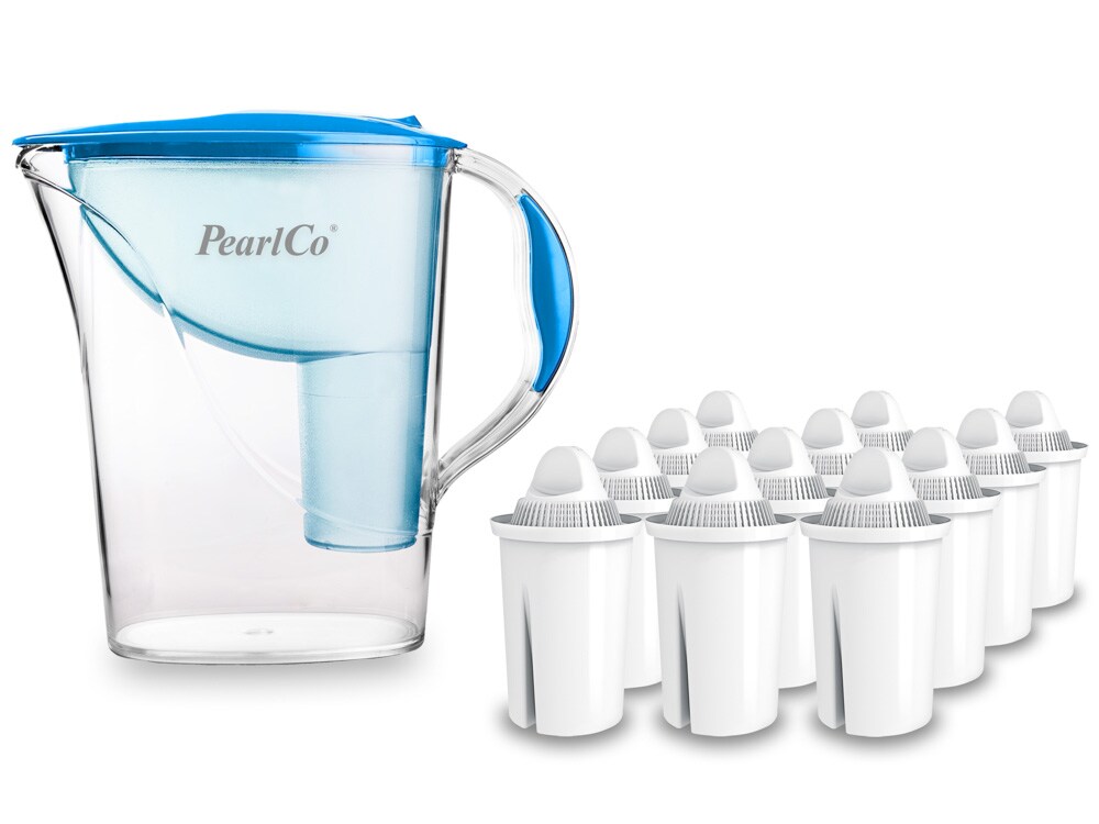 PearlCo Wasserfilter Standard blau inkl. 12 Universal Filterkartuschen Image