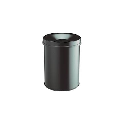 Durable Papierkorb SAFE rund 15, Stahl, rund, 260x357mm (ØxH), 15 l, schwarz