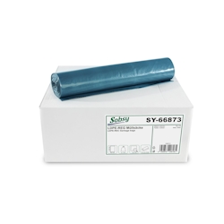 Sobsy Müllsäcke, blau, 120 Liter, 150 Stück, LDPE-Reg. Typ 100, (10 Rollen á 15 Stück) Image