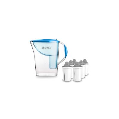 PearlCo Wasserfilter Standard blau inkl. 6 Protect+ Filterkartuschen