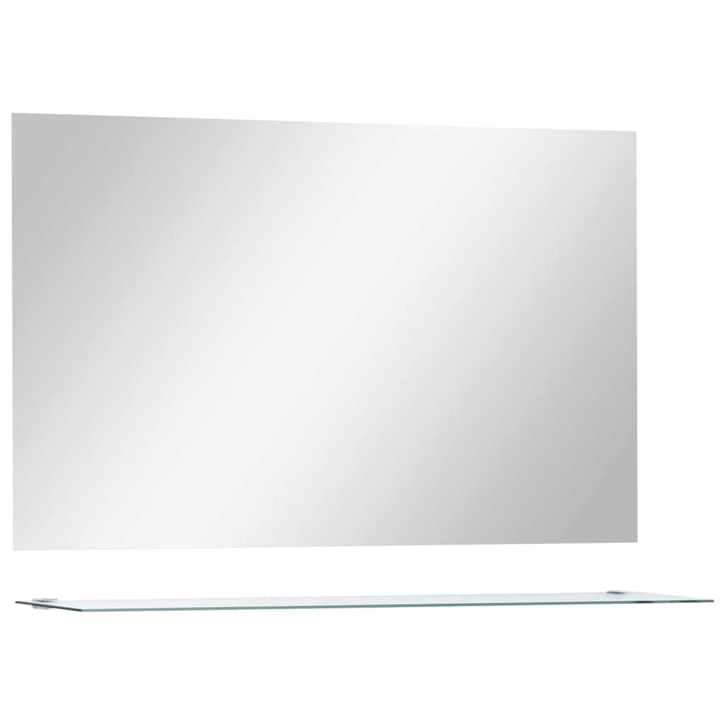 vidaXL Wandspiegel mit Regal 100×60 cm Hartglas Image