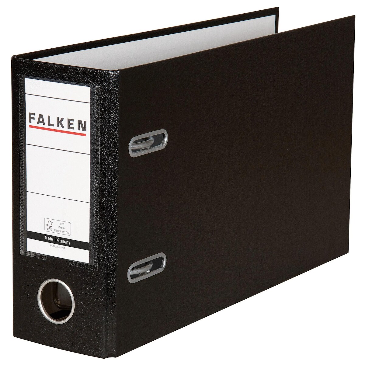 Falken 11285715 10x PP-Ordner A5 quer, Rücken 80mm - Schwarz Image