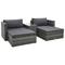 vidaXL Set Divani da Giardino 5 pz con Cuscini in Polyrattan Grigio