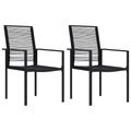 vidaXL Sedie da Giardino 2 pz in Rattan PVC Nero