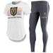 Women's Concepts Sport White/Charcoal Vegas Golden Knights Sonata T-Shirt & Leggings Set