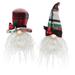 Plaid Santa Gnome Ornament w/LED Light 2 Asstd. - 5" high by 3" wide