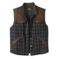 Men's Big & Tall BOULDER CREEK™ PLAID MULTI-POCKET VEST by Boulder Creek in Buffalo Plaid (Size XL)