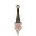 The Holiday Aisle® Glass Plaid Hat Santa Hanging Figurine Ornament Glass in Green/White, Size 2.38 H x 2.25 W x 10.0 D in | Wayfair