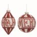The Holiday Aisle® 2 Piece Glass Peppermint Ball Ornament Set Glass in Red | 4 H x 4 W x 4.5 D in | Wayfair D12F75A06DE044139E0C74AF44555063