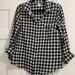 J. Crew Tops | J. Crew Black & White L/S Button Up | Color: Black/White | Size: M