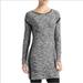 Athleta Dresses | Athleta Retreat Marled Long Sleeve Dress S | Color: Black/Gray | Size: S