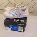 Adidas Shoes | Girls Adidas Vl Court 2.0 Sneakers Size 11 | Color: Blue/White | Size: 11g