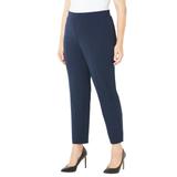 Plus Size Women's Crepe Knit Pull-On Pant by Catherines in Midnight (Size 5X)